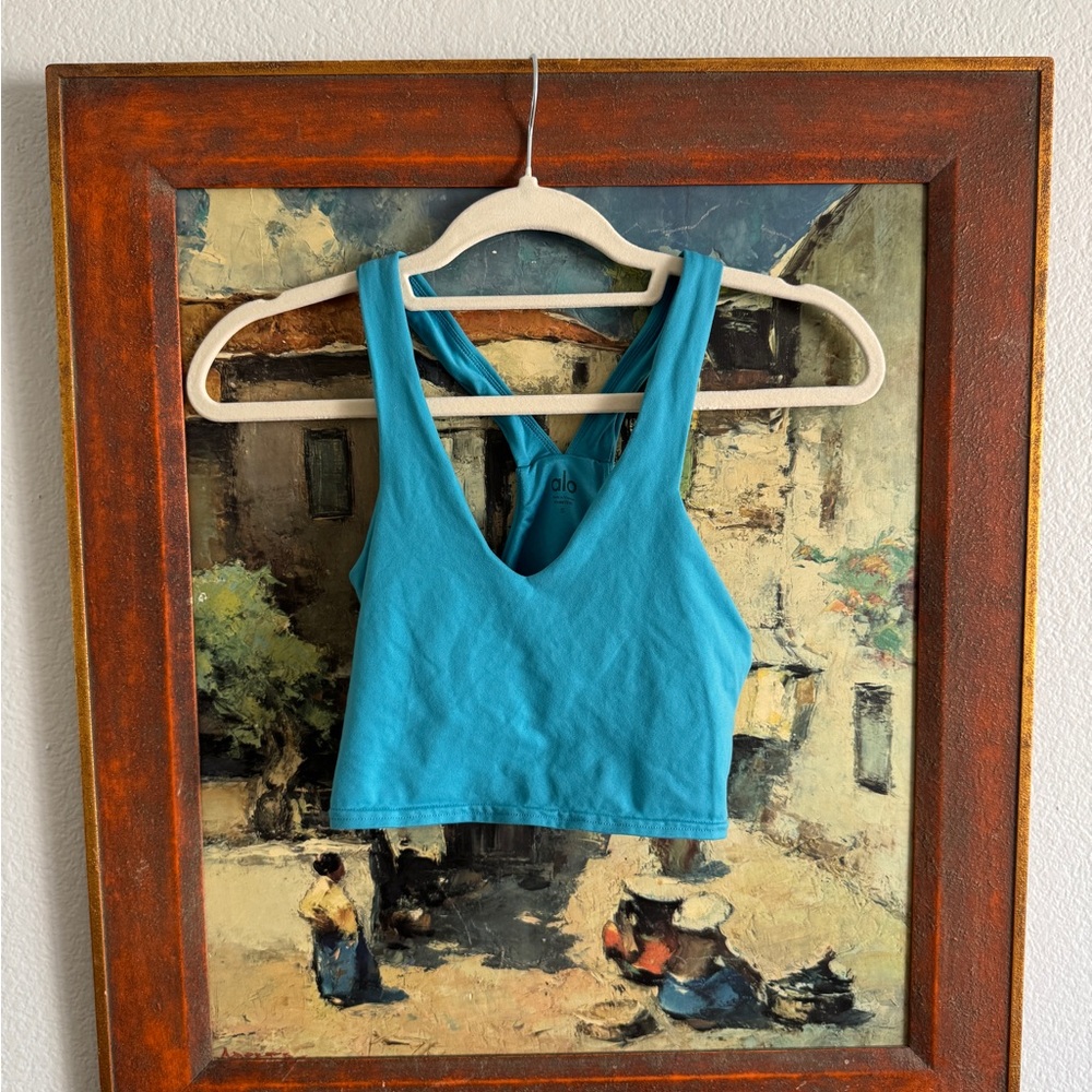 ALO Yoga Teal Crop Top